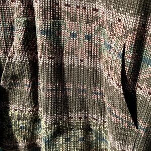 Chaps Brown and Pink Knit Sweater